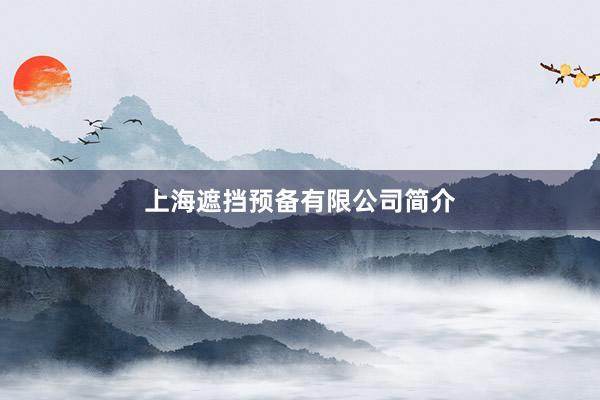 上海遮挡预备有限公司简介